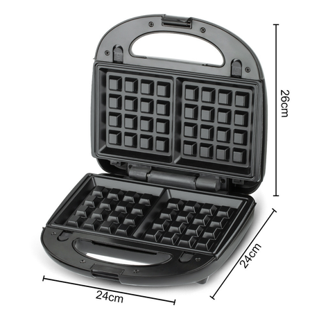 RAF R.214H Waffle Maker 750W Double-Sided Waffle Iron, Grid Non-Stick Plates, Wide Voltage 110-220V Home Dessert Baking Machine