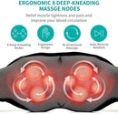 Shiatsu Neck Shoulder Massager with Red Light Heat, 8 Deep Kneading Nodes 3 Speed Bi-Directional Rotation Massage Shawl,  for Neck Back Waist Leg Home Office Car Use, AC & Car Adapters Included
