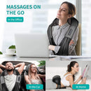 Shiatsu Neck Shoulder Massager with Red Light Heat, 8 Deep Kneading Nodes 3 Speed Bi-Directional Rotation Massage Shawl,  for Neck Back Waist Leg Home Office Car Use, AC & Car Adapters Included