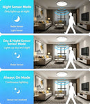 Wireless Rechargeable Motion Sensor LED Ceiling Light, 8000mAh Dimmable 3 Color Temp, Magnetic Drill-Free Mount Remote Lamp for Hall Kitchen Closet Garage