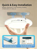 Wireless Rechargeable Motion Sensor LED Ceiling Light, 8000mAh Dimmable 3 Color Temp, Magnetic Drill-Free Mount Remote Lamp for Hall Kitchen Closet Garage