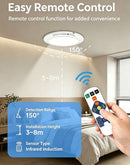 Wireless Rechargeable Motion Sensor LED Ceiling Light, 8000mAh Dimmable 3 Color Temp, Magnetic Drill-Free Mount Remote Lamp for Hall Kitchen Closet Garage