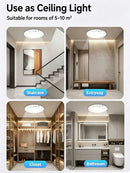 Wireless Rechargeable Motion Sensor LED Ceiling Light, 8000mAh Dimmable 3 Color Temp, Magnetic Drill-Free Mount Remote Lamp for Hall Kitchen Closet Garage