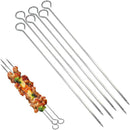 12-Pack Metal Kebab Skewers for Barbecue and Meat Cooking