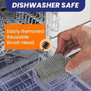 Electric Grill Brush Cleaner Cordless Rotating Brushless for Outdoor Grilling Brown
