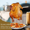 Vertical Chicken Grill Rack with Drip Tray Stainless Steel for Charcoal Grills and Ovens