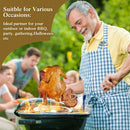 Vertical Chicken Grill Rack with Drip Tray Stainless Steel for Charcoal Grills and Ovens