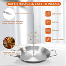 3-Skewer Vertical Barbecue Rack Stainless Steel for Al Pastor and Brazilian Grilling Silver