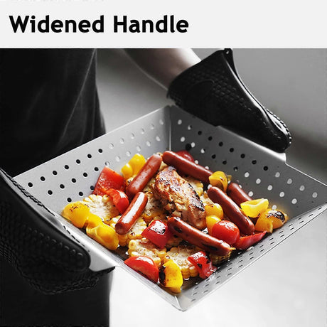 Stainless Steel Grill Pan Vegetable Grill Basket FLYE1392