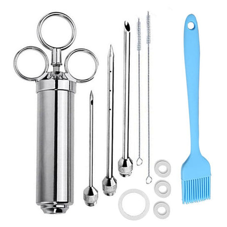 Stainless Steel Meat Injector Marinade Injector for Grilling Yellow