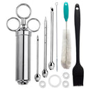 Stainless Steel Meat Injector Marinade Injector for Grilling Yellow