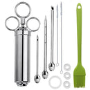 Stainless Steel Meat Injector Marinade Injector for Grilling Yellow