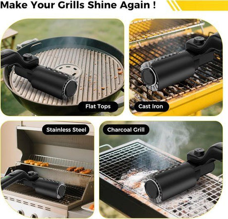 Electric Grill Brush with Adjustable Head 304 Stainless Steel Compatible with All Grills