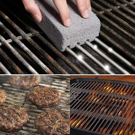4-Pack Grill Cleaning Stone Blocks for BBQ Grill Plate and Flat Top