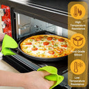 2 Pairs Silicone Pot Holders and Oven Mitts for Baking Cooking and Grilling