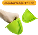 2 Pairs Silicone Pot Holders and Oven Mitts for Baking Cooking and Grilling