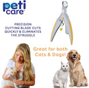 Pet Nail Clippers with LED Light 5x Magnifier and Nail Catcher for Cats and Dogs