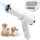 2-in-1 Pet Hair Dryer with Straightening Brush Adjustable Temperature for Small Animals