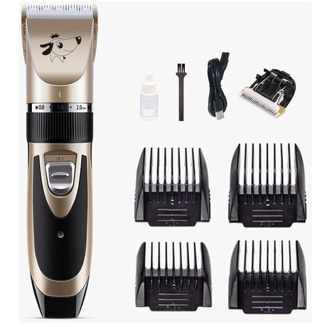 Professional Dog Clippers for Long Thick Hair Rechargeable Electric Clipper Set for Dogs and Cats