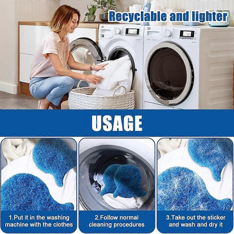 12-Pack Reusable Pet Hair Removers for Washing Machine Cat and Animal Hair