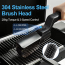 Electric Grill Brush Rechargeable 3-Speed with 180 Degree Adjustable Stainless Steel Head