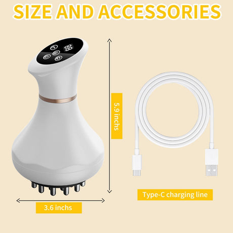 Electric Lymphatic Massager for Deep Cellulite and Body Massage with Display