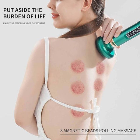 Anti Cellulite Massage Cupping Massager 12 Levels for Belly and Thighs White
