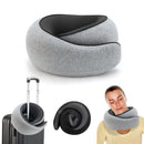 Travel Neck Pillow U-Shaped Memory Cotton for Airplane Sleep and Neck Support Gray