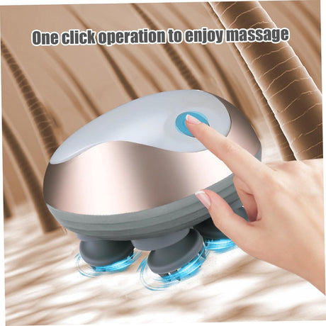 Electric Scalp Massager Cordless Waterproof 3 Modes for Hair and Body Relaxation