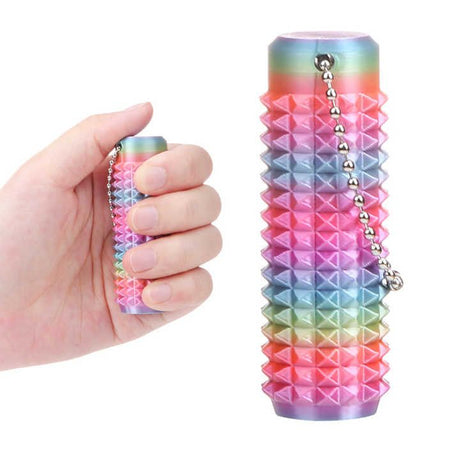 Spiky Fidget Keychain for Anxiety Relief and Finger Pressure Massage