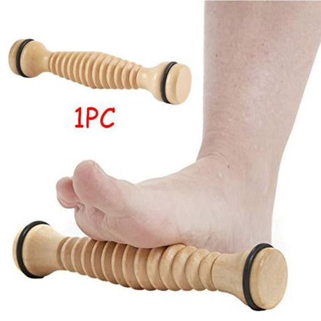 Wooden Foot Massage Roller for Reflexology and Acupressure