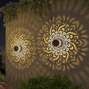 1-Piece Solar Garden Wall Light for Fence and Patio Warm White