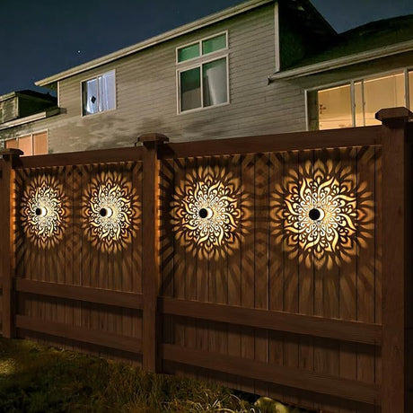 1-Piece Solar Garden Wall Light for Fence and Patio Warm White