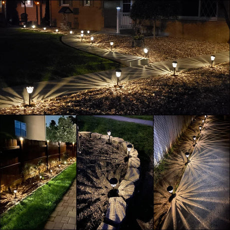 6-Pack Solar Garden Lights Waterproof LED Path Lights