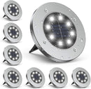 8-Pack Solar Garden Lights IP65 Waterproof 6000K Cool White Landscape Lighting
