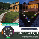8-Pack Solar Ground Lights 12 LED Waterproof Landscape Path Lights Multicolor