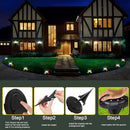8-Pack Solar Ground Lights 12 LED Waterproof Landscape Path Lights Multicolor