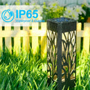 6-Pack Solar Garden Lights Waterproof Warm White LED Outdoor Lights Black Shell
