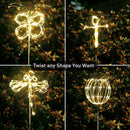 2-Pack 120 LED Solar Firework Garden Lights for Patio and Flower Boxes White