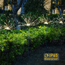 2-Pack 120 LED Solar Firework Garden Lights for Patio and Flower Boxes White
