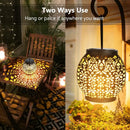2-Pack Hanging Solar Garden Lights IP65 Waterproof Warm White for Patio and Yard