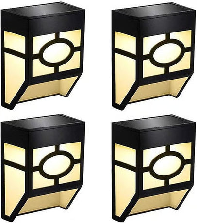 4-Pack Solar Lights for Fences Walls Stairs and Yard Warm White and Multicolor