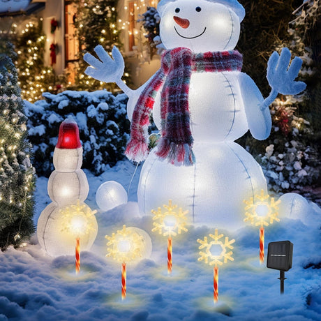 4-Pack Solar Lights for Fences Walls Stairs and Yard Warm White and Multicolor