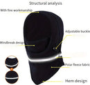 Adjustable Fleece Balaclava With Reflective Safety Strip | Neck Warmer | Windproof | UV Protection | Ski Mask | Scooter Mask | Winter Mask | Winter Hat | Dark Blue