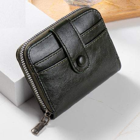 Billfold Retro Wallet & Card Holder | For 11 Cards | Credit Card Holder | With Cash Compartment | Card Holder | Wallet | PU Leather | Men's | Dark Green