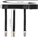 Shirt Suspenders | Men's Suspenders | Men's Garters | Garter | Men's Leg Suspenders | 2 Pieces | Black