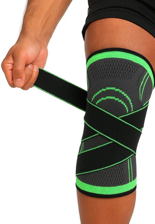 3D Compression Knee Brace | Knee Support | Knee Protector | Knee Bandage | Knee Support | 1 Piece | Adjustable Compression Level | Size M