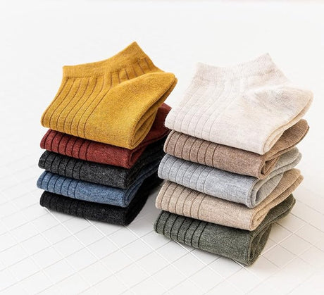 10 pairs of women's sports socks - cotton ankle socks - low socks for women - invisible socks