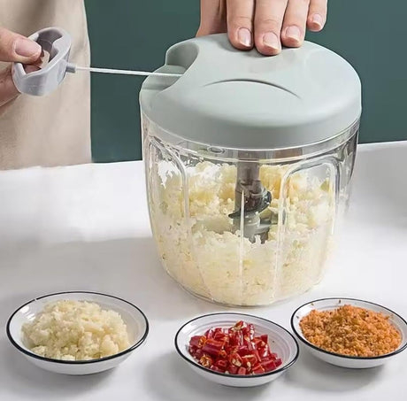 Manual food chopper-Vegetable slicer - Manual wire vegetable chopper Onion slicer for Vegetables and Fruit - 900 ml capacity - manually operated vegetable and meat grinder