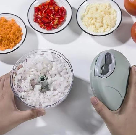 Manual food chopper-Vegetable slicer - Manual wire vegetable chopper Onion slicer for Vegetables and Fruit - 900 ml capacity - manually operated vegetable and meat grinder
